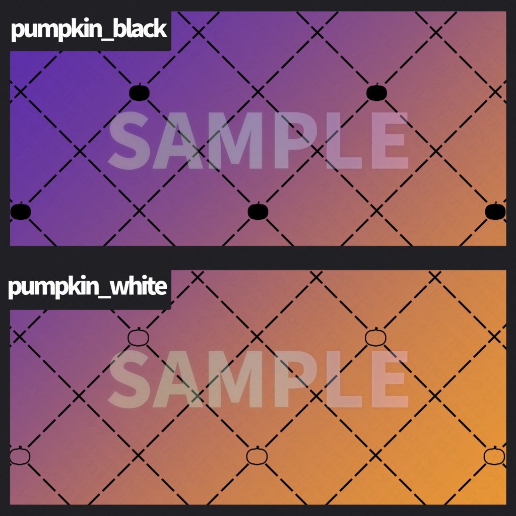 【パターン素材】HalloweenCross【無料版/有料版】
