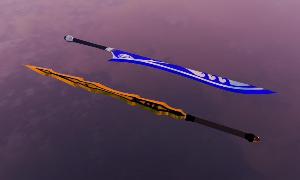 Gold and Silver || One-handed sword / Dual Swords