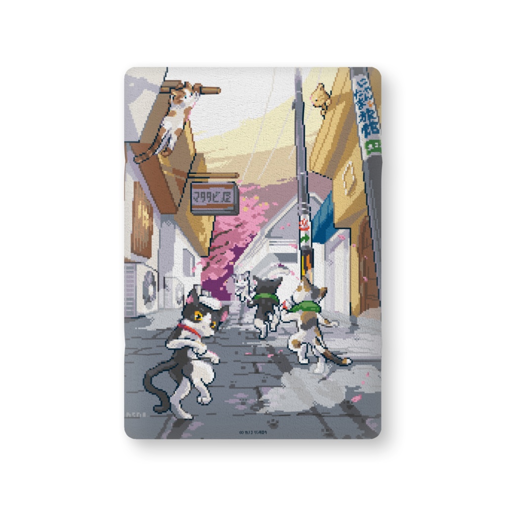 おもちとチニのドット絵 ふかふかクッション