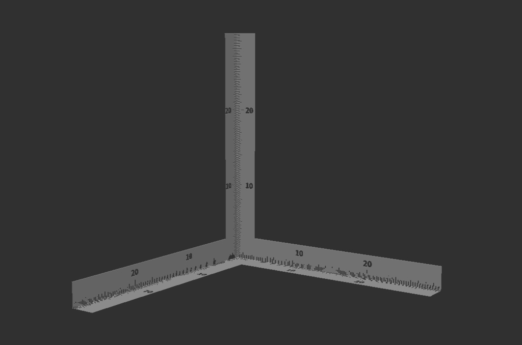 【ZBrush】3D定規 200mm & 12in