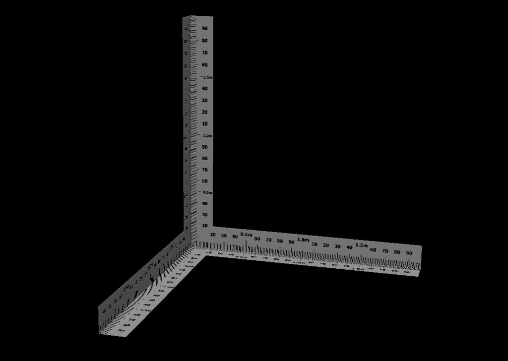 【ZBrush】3D定規 2,000mm