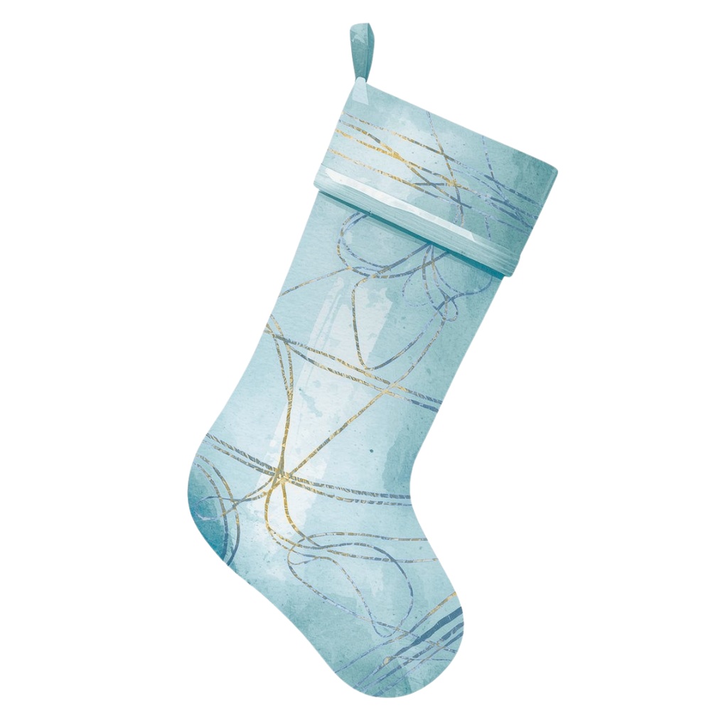 ブルー×アンティークの水彩クリスマス・クリップアートセット(10点/PNG)