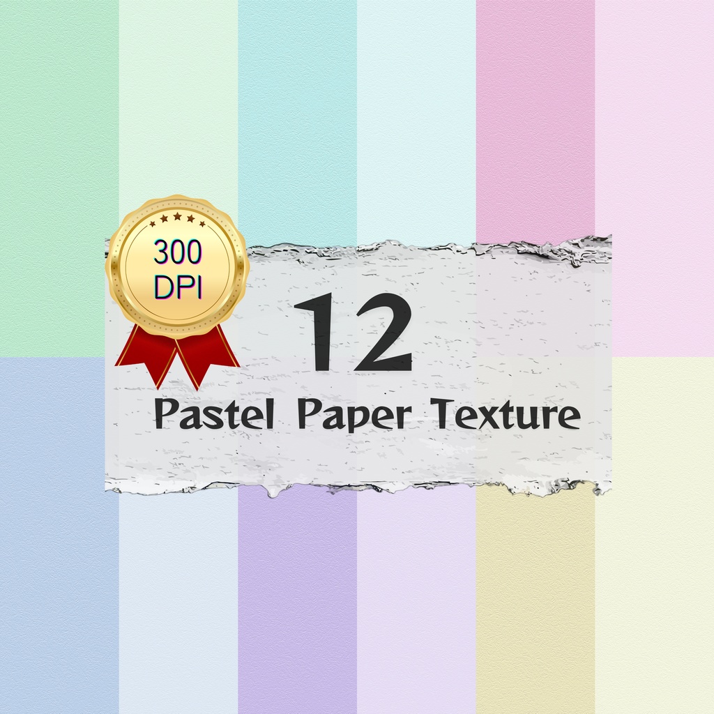 01_ナチュラルパステルペーパーテクスチャ背景素材｜12色セット・デジタル＆印刷対応