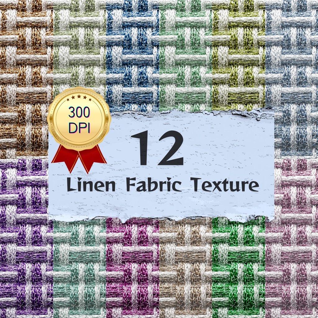 01_リネンファブリックテクスチャ背景素材｜12色セット・デジタル＆印刷対応