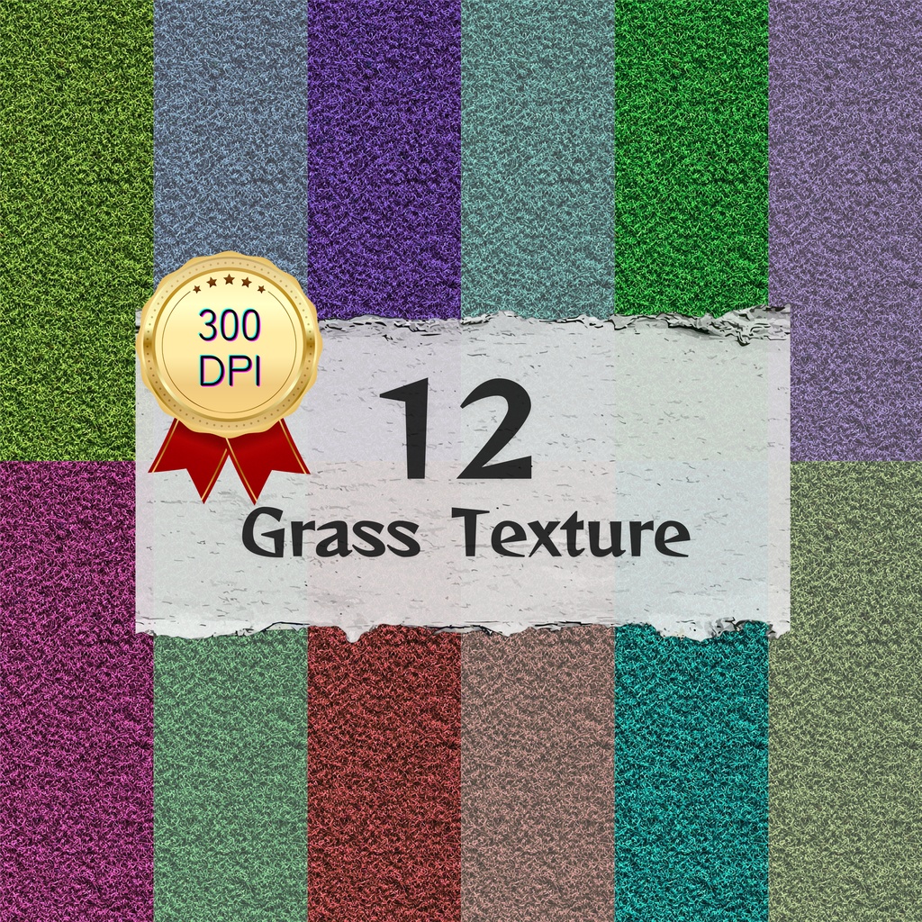 01_芝生テクスチャ背景素材｜12色セット・デジタル＆印刷対応