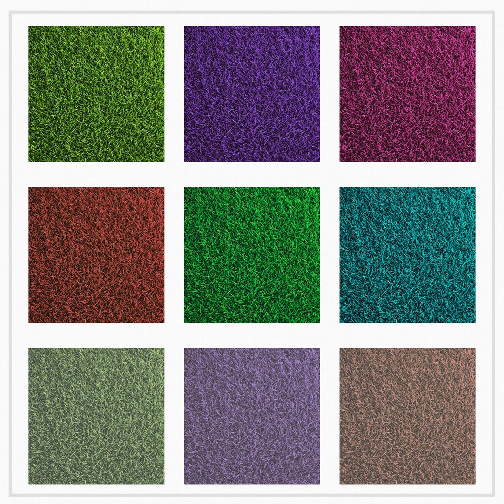 02_芝生テクスチャ背景素材|12色セット・デジタル&印刷対応