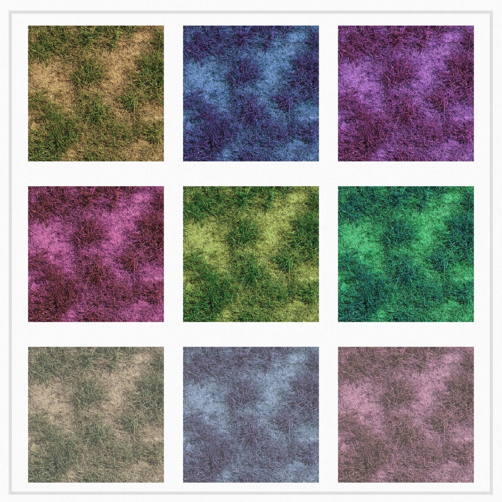 03_芝生テクスチャ背景素材|12色セット・デジタル&印刷対応