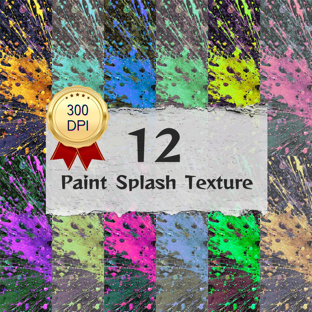 02_ペイントスプラッシュテクスチャ背景素材｜12色セット・デジタル＆印刷対応