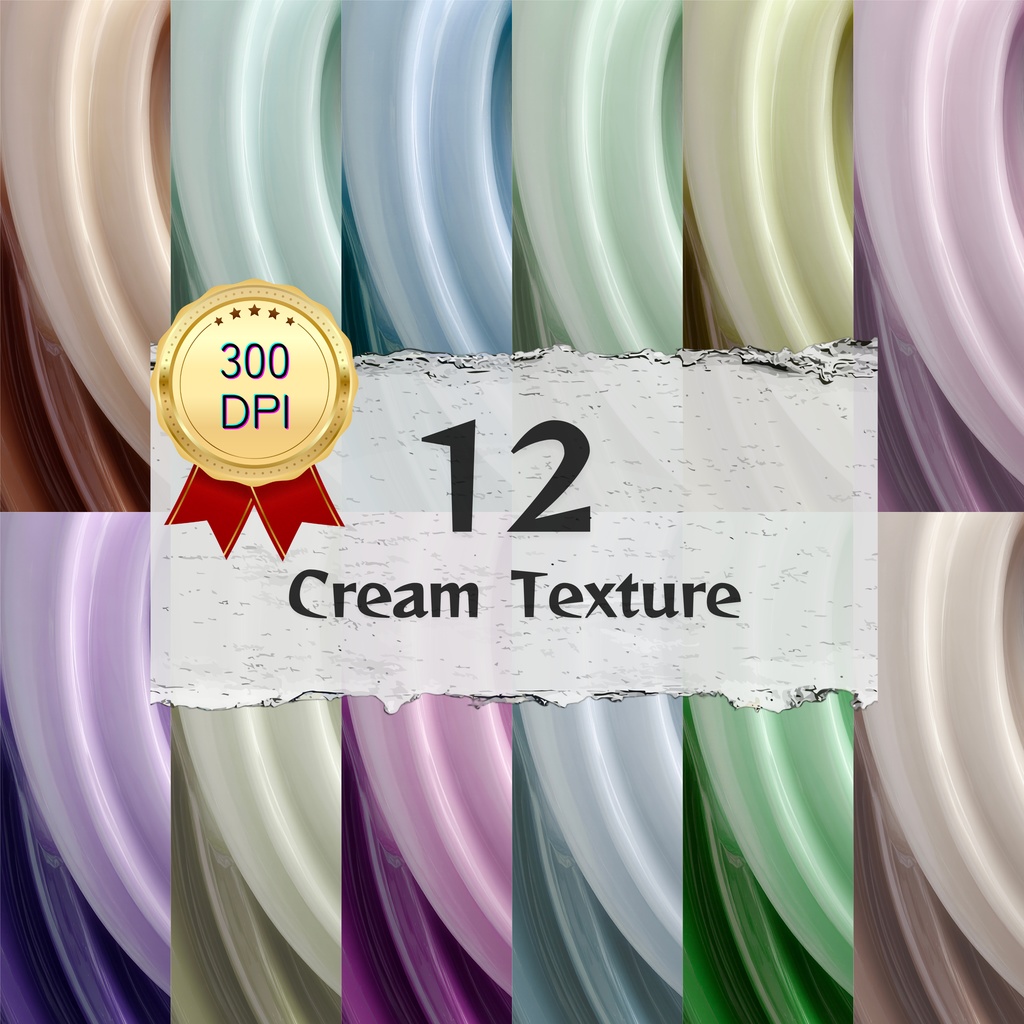 01_アイスクリームテクスチャ背景素材｜12色セット・デジタル＆印刷対応