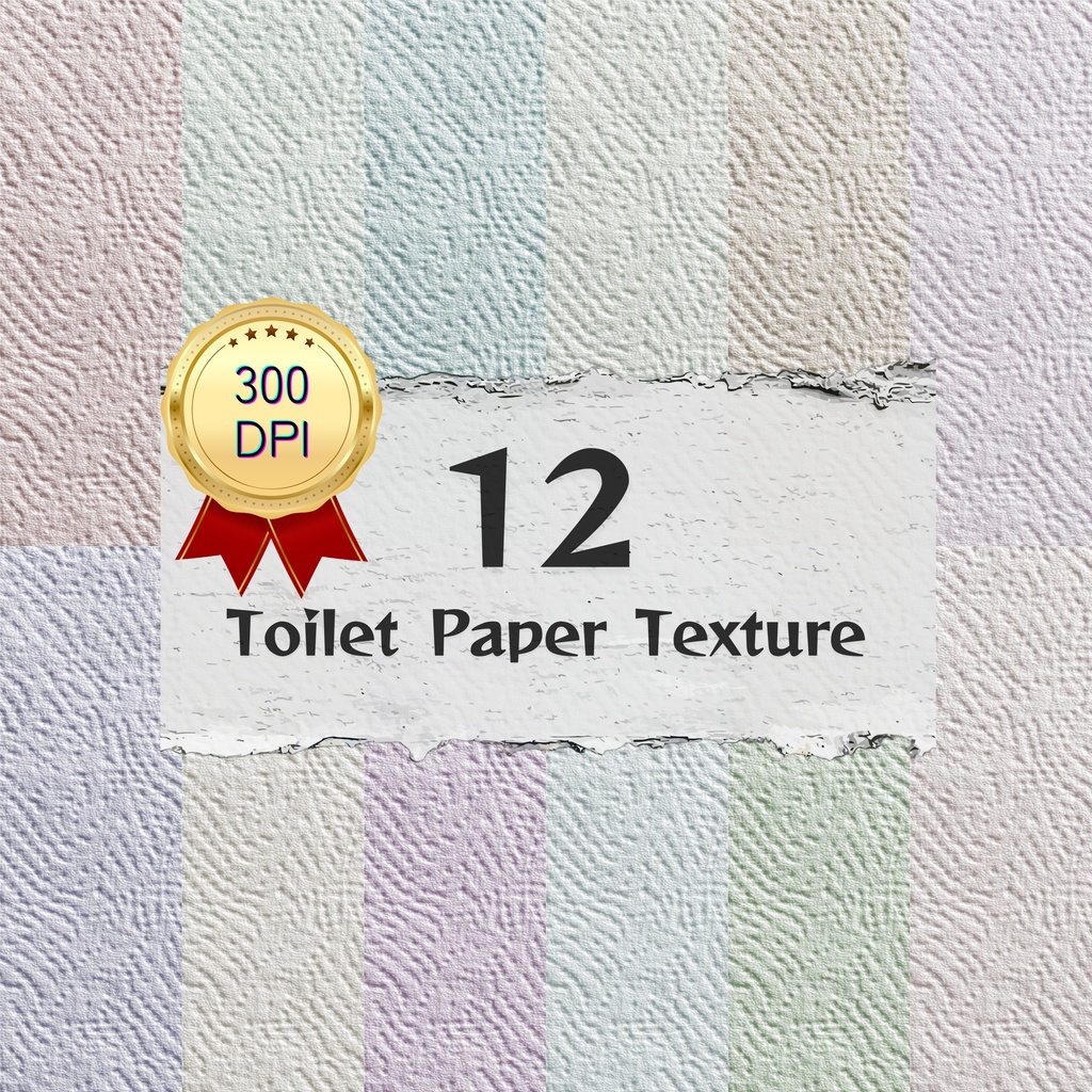 01_トイレットペーパーテクスチャ背景素材｜12色セット・デジタル＆印刷対応