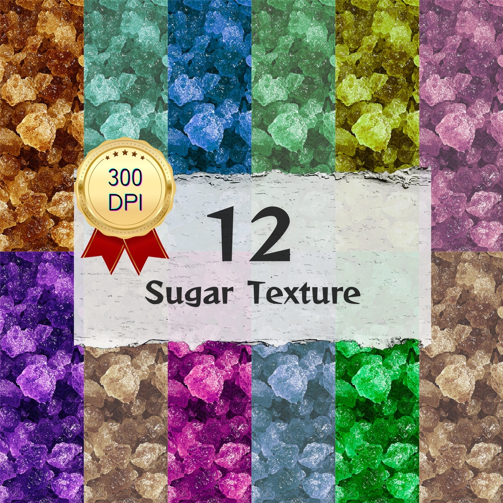 01_シュガーテクスチャ背景素材｜12色セット・デジタル＆印刷対応