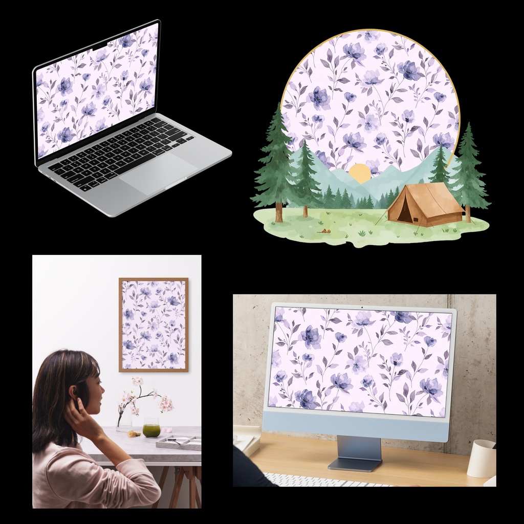 03_フラワーパターンテクスチャ背景素材|デジタル&印刷対応