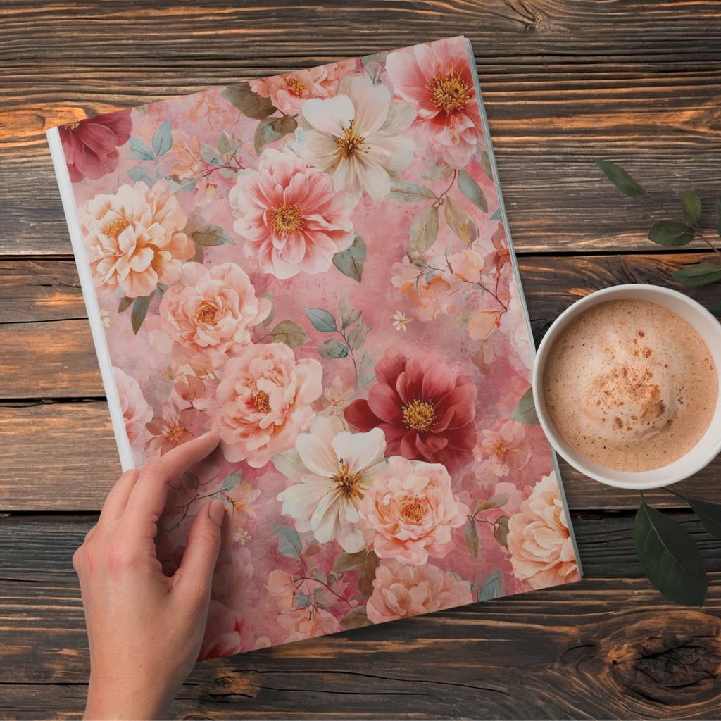 01_フラワーパターンテクスチャ背景素材|デジタル&印刷対応