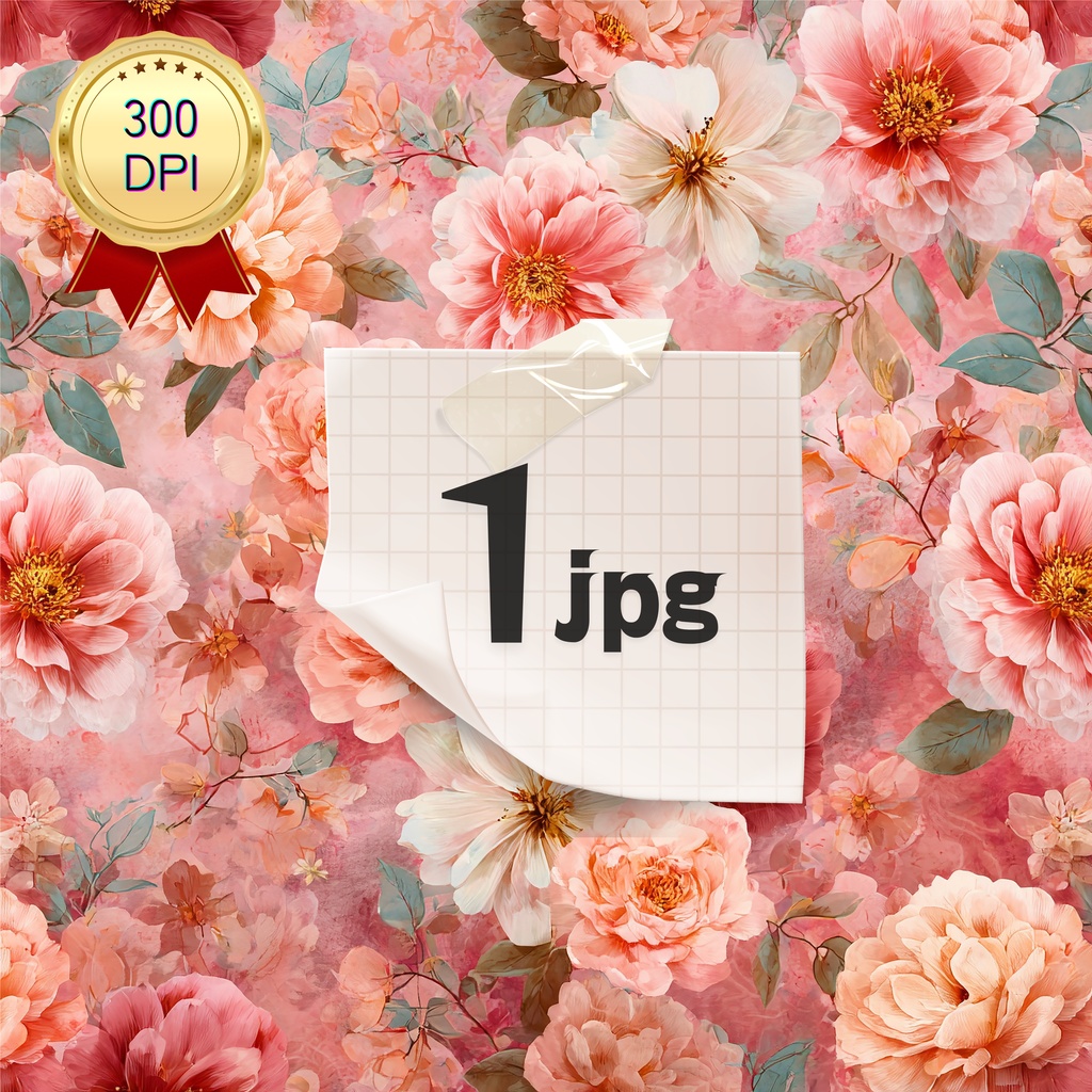 01_フラワーパターンテクスチャ背景素材｜デジタル＆印刷対応