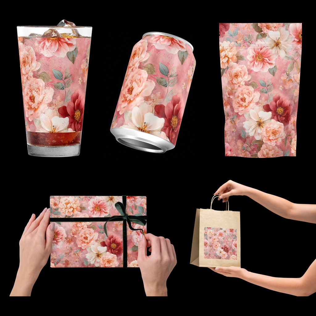 01_フラワーパターンテクスチャ背景素材|デジタル&印刷対応