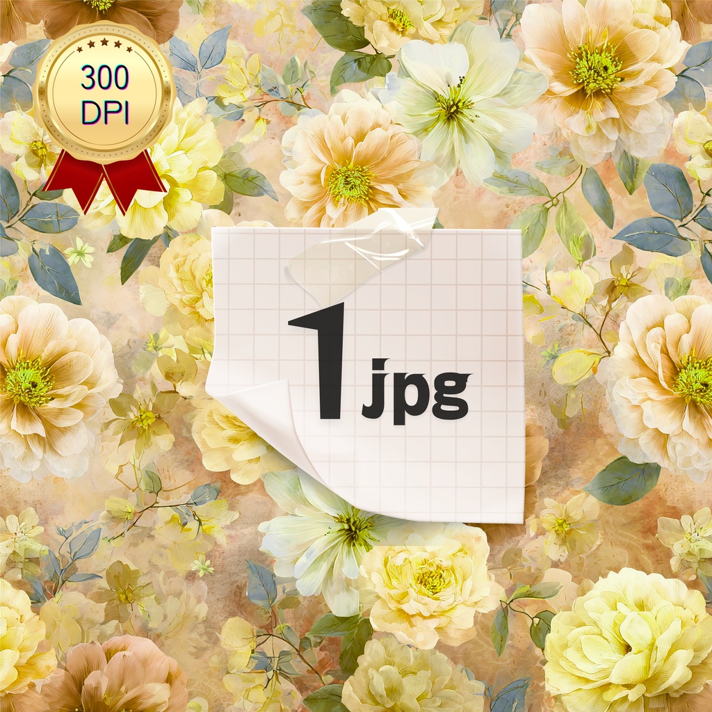 05_フラワーパターンテクスチャ背景素材｜デジタル＆印刷対応