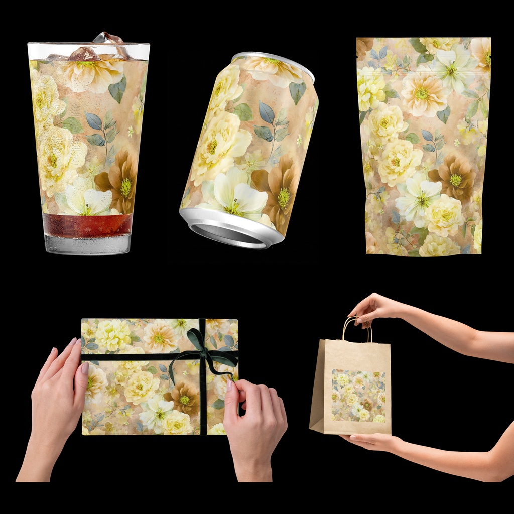 05_フラワーパターンテクスチャ背景素材|デジタル&印刷対応