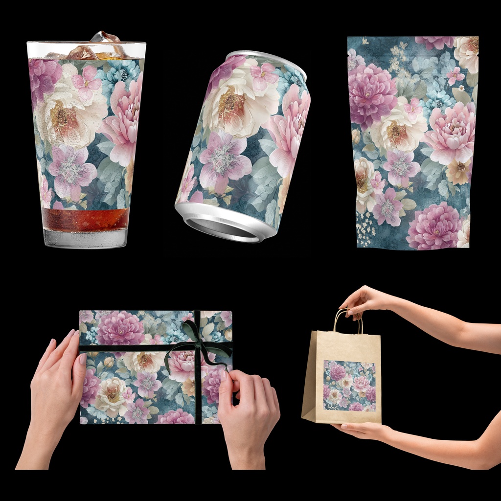 01_フラワーパターンテクスチャ背景素材|デジタル&印刷対応