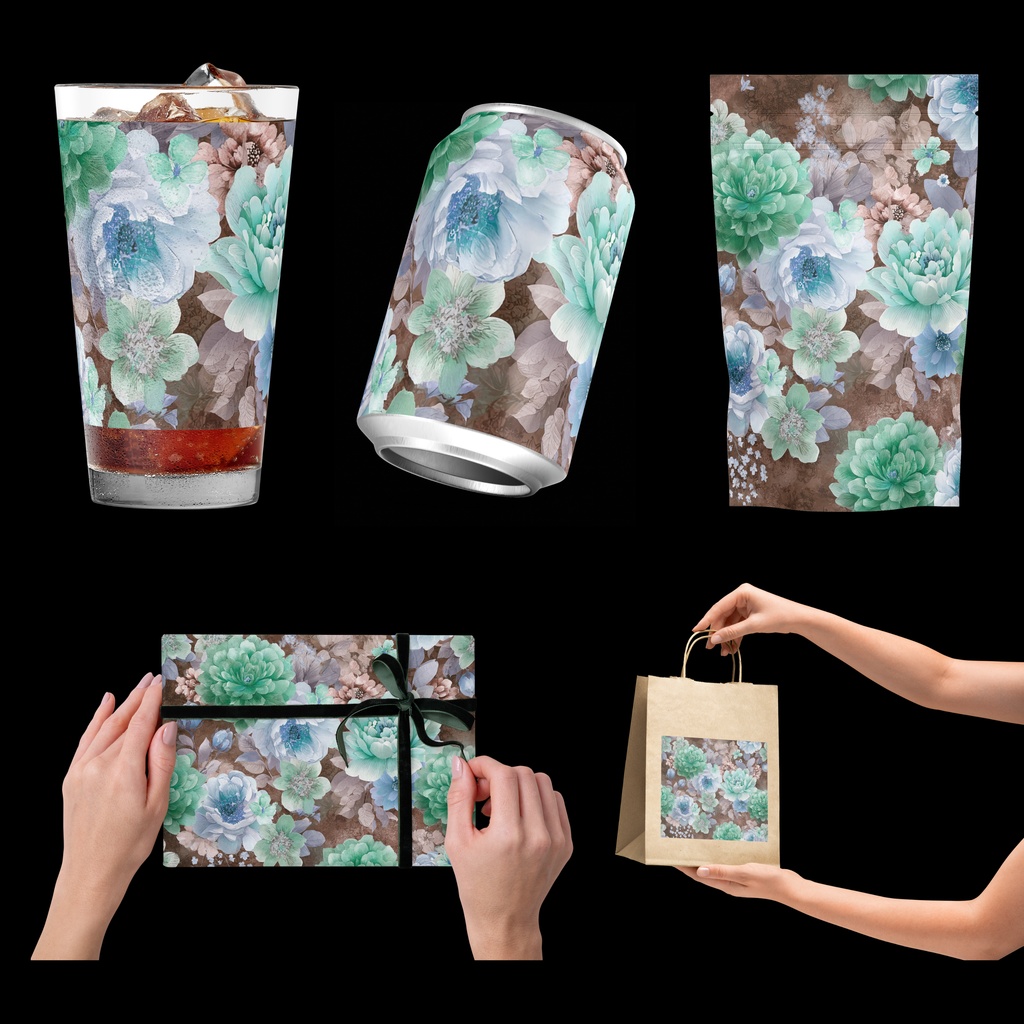 02_フラワーパターンテクスチャ背景素材|デジタル&印刷対応