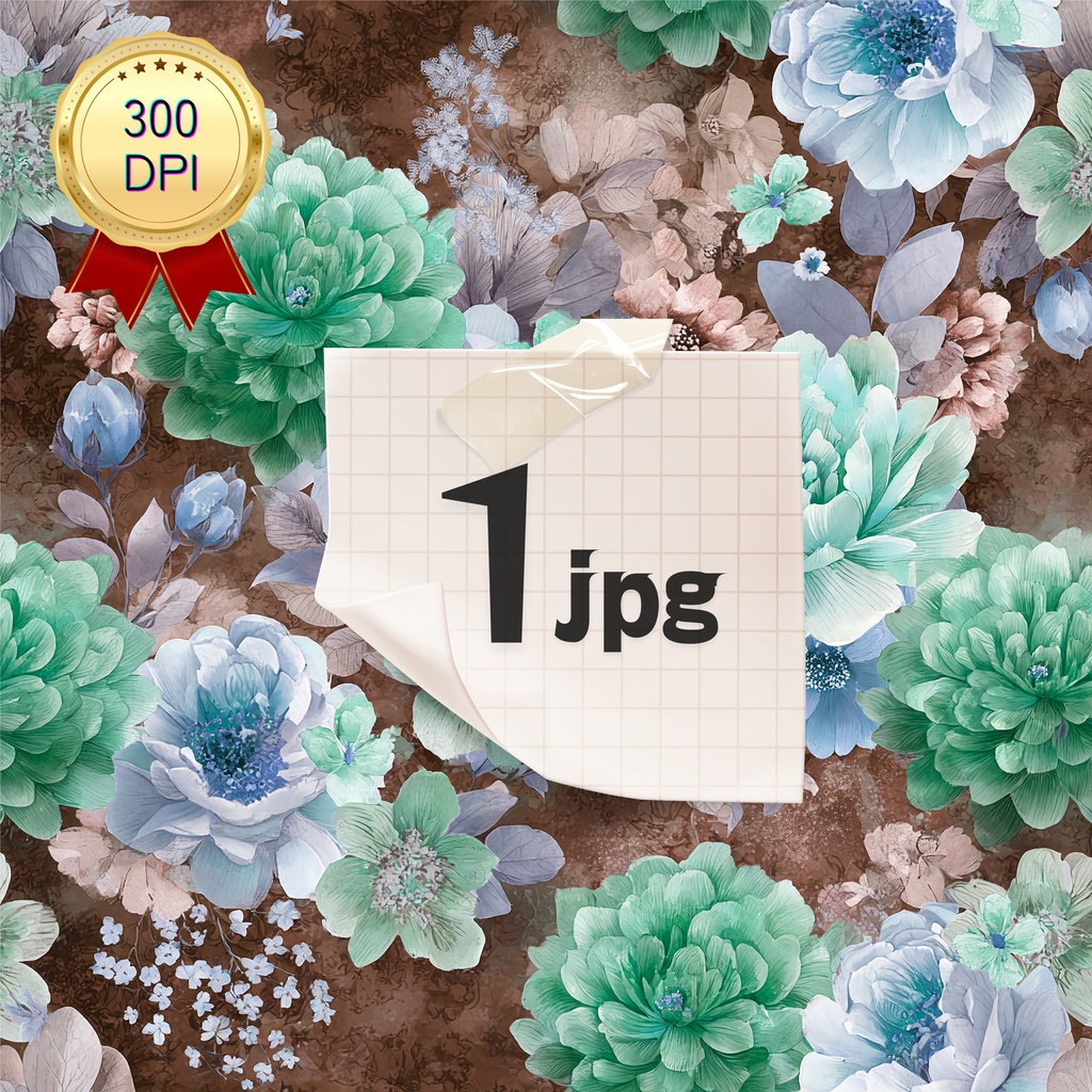  02_フラワーパターンテクスチャ背景素材｜デジタル＆印刷対応