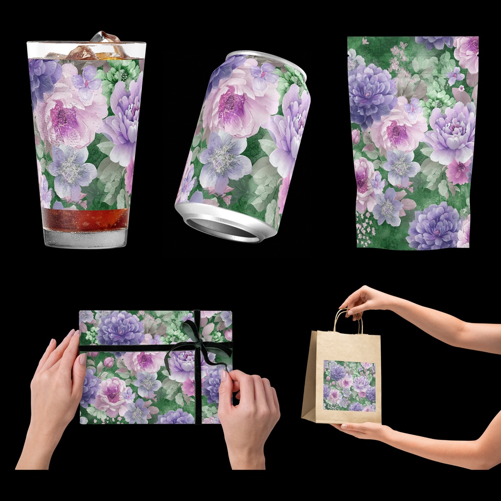 04_フラワーパターンテクスチャ背景素材|デジタル&印刷対応