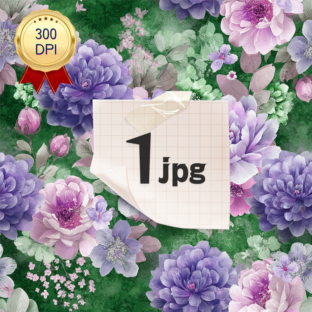  04_フラワーパターンテクスチャ背景素材｜デジタル＆印刷対応