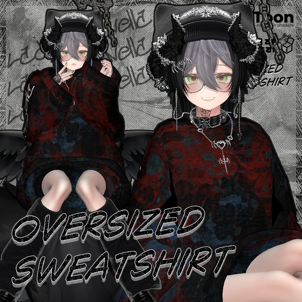 【３アバター対応】Oversized Sweatshirt