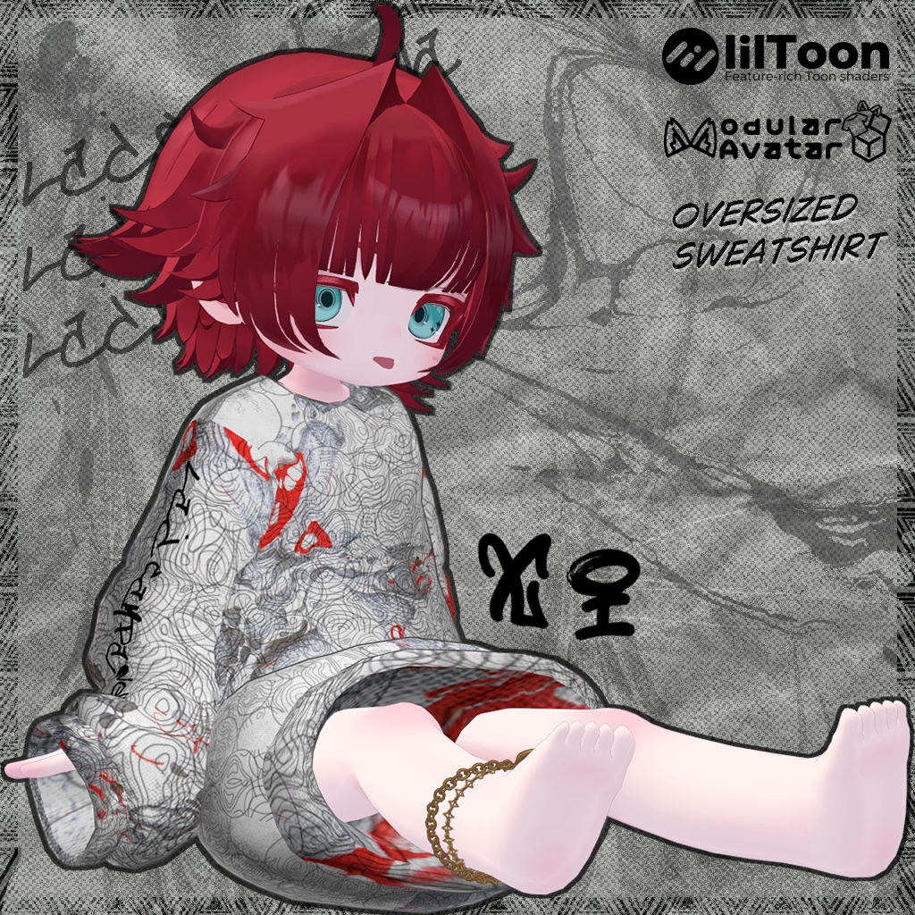 【5アバター対応】Oversized Sweatshirt