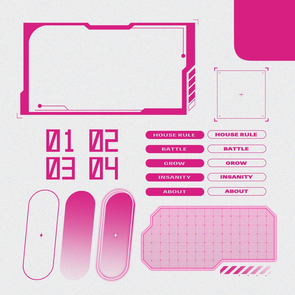 【無料あり】APNG付きサイバー風素材