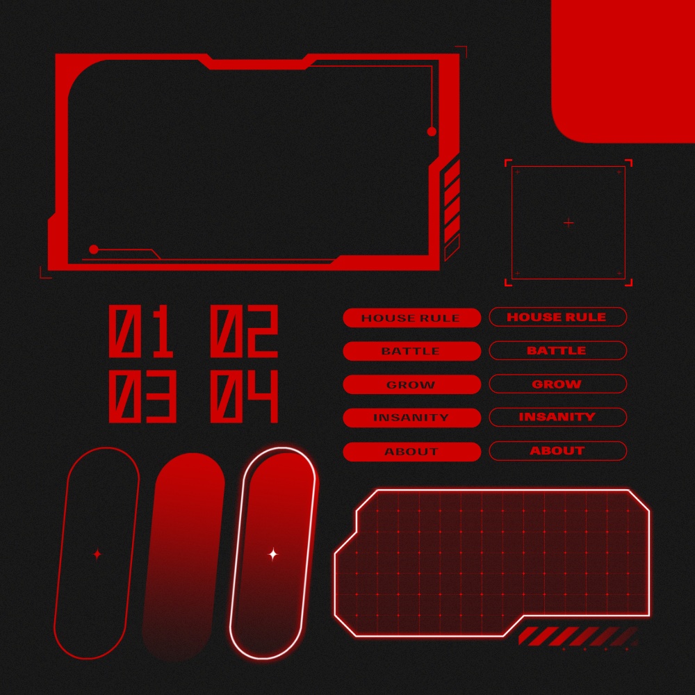 【無料あり】APNG付きサイバー風素材