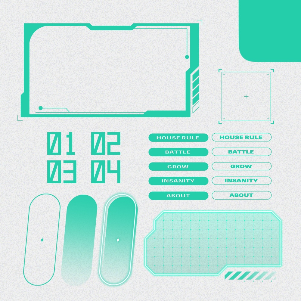 【無料あり】APNG付きサイバー風素材