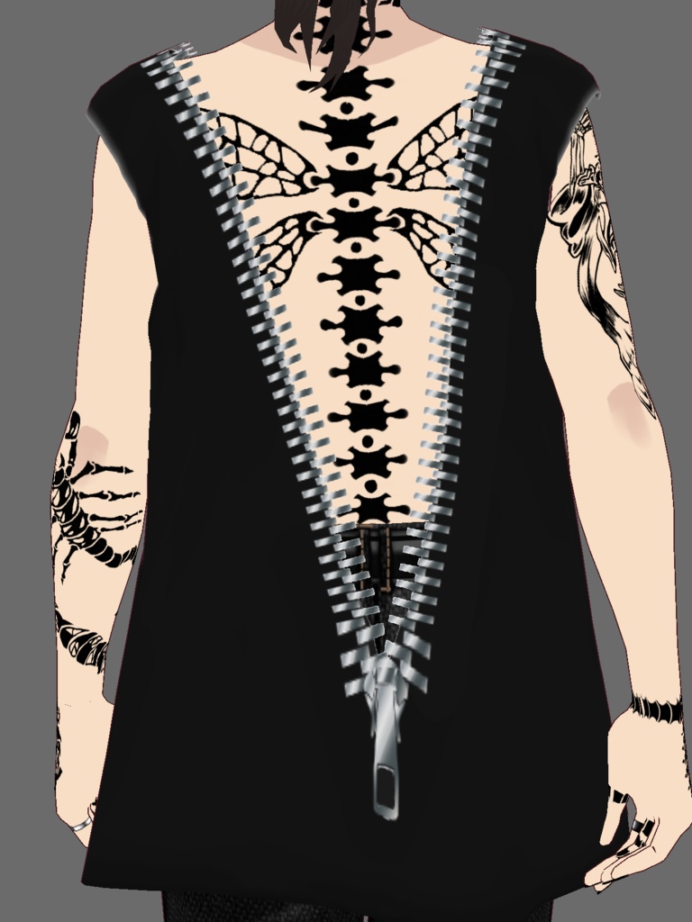 [FREE] Zipper shirt for vroid