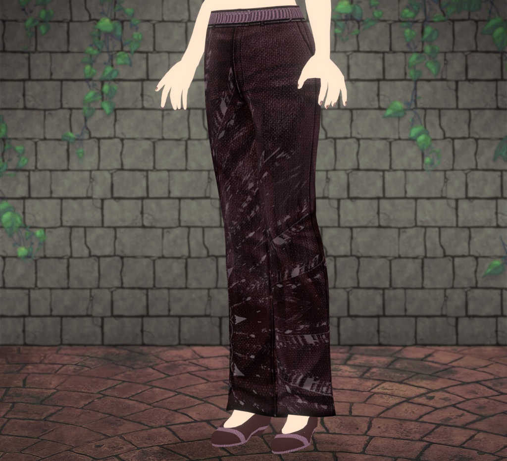 [FREE] Pattern-stained pants + Shoes
