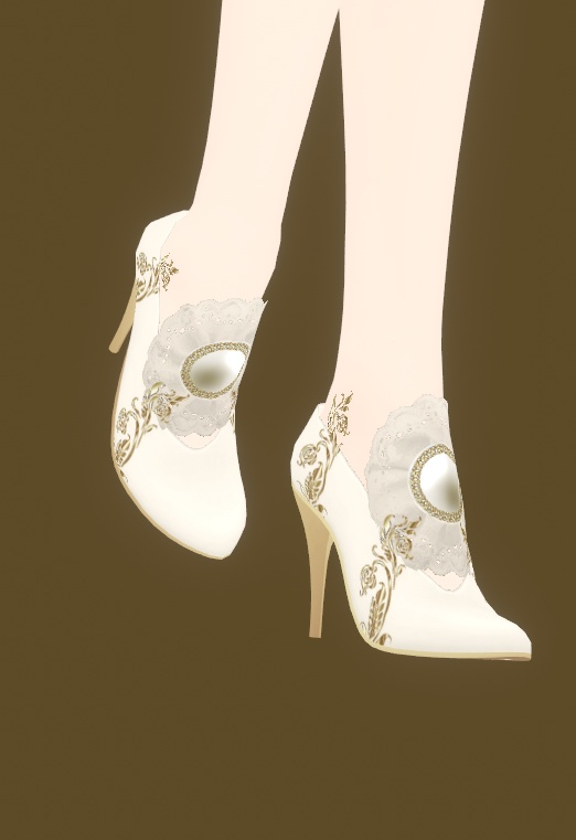 [FREE] Victorian Pearl Heels for VRoid
