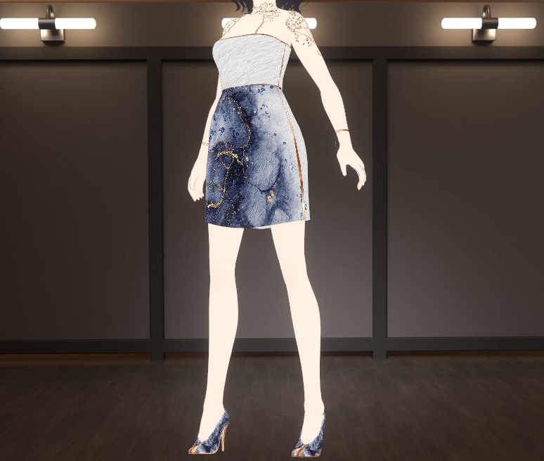 [FREE]  Ink Dress set (2 versions)