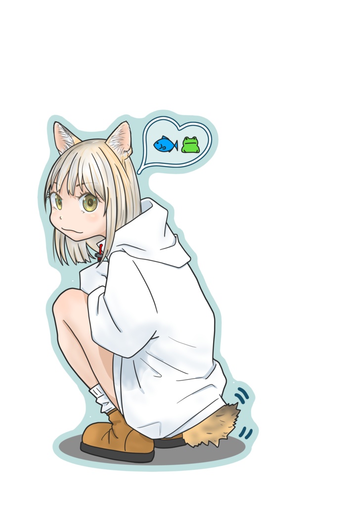 猫娘パーカーの子