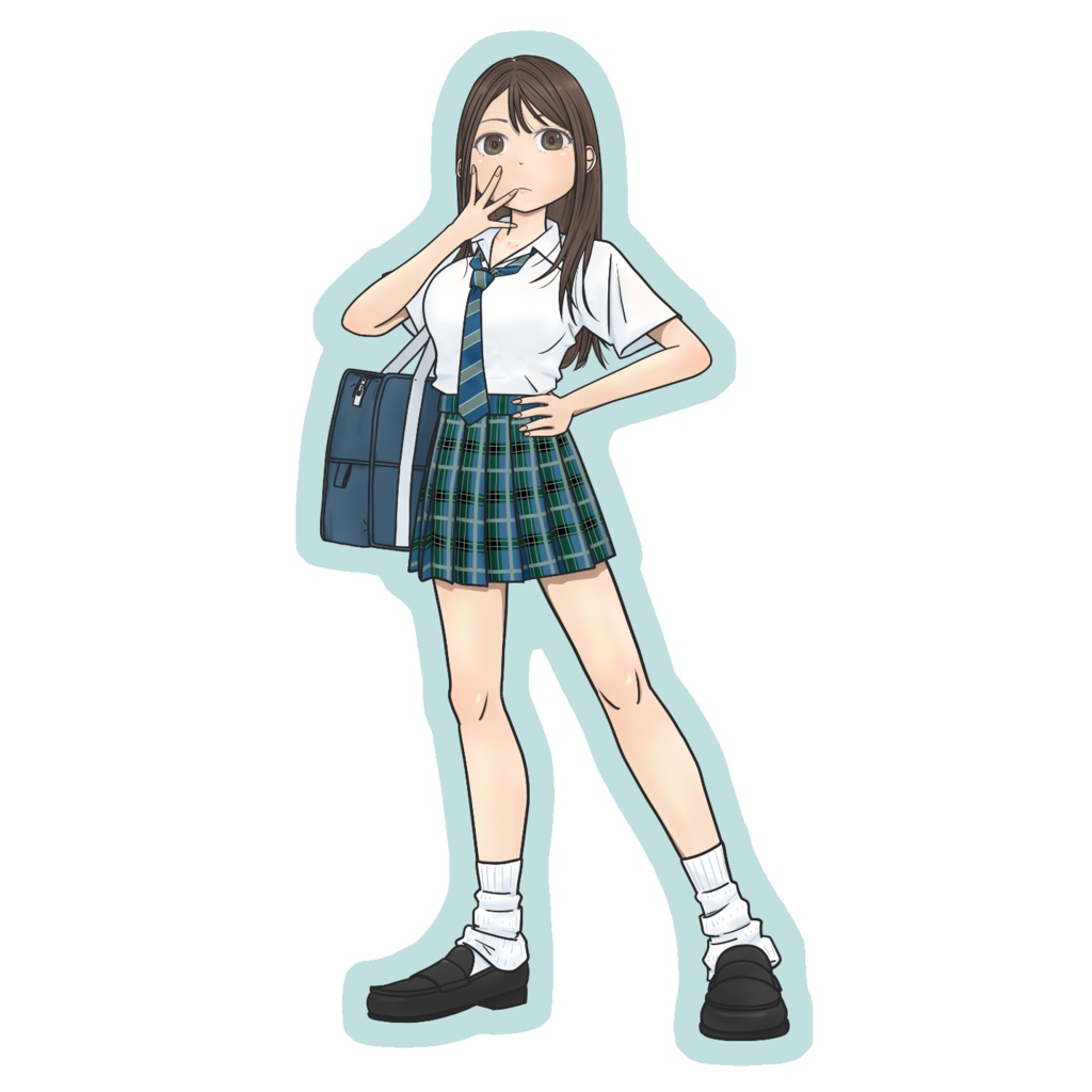 ステッカーあい仁王立ち