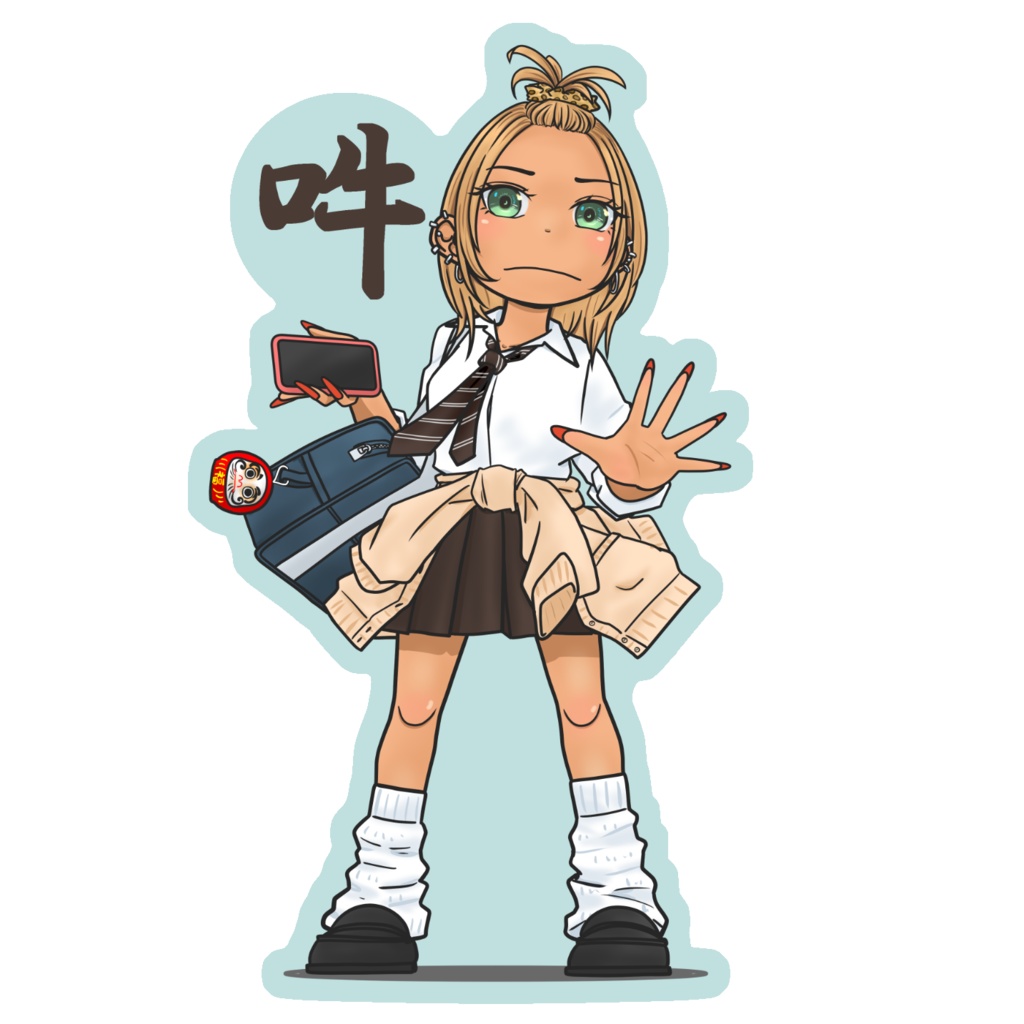 ステッカー阿吽の吽