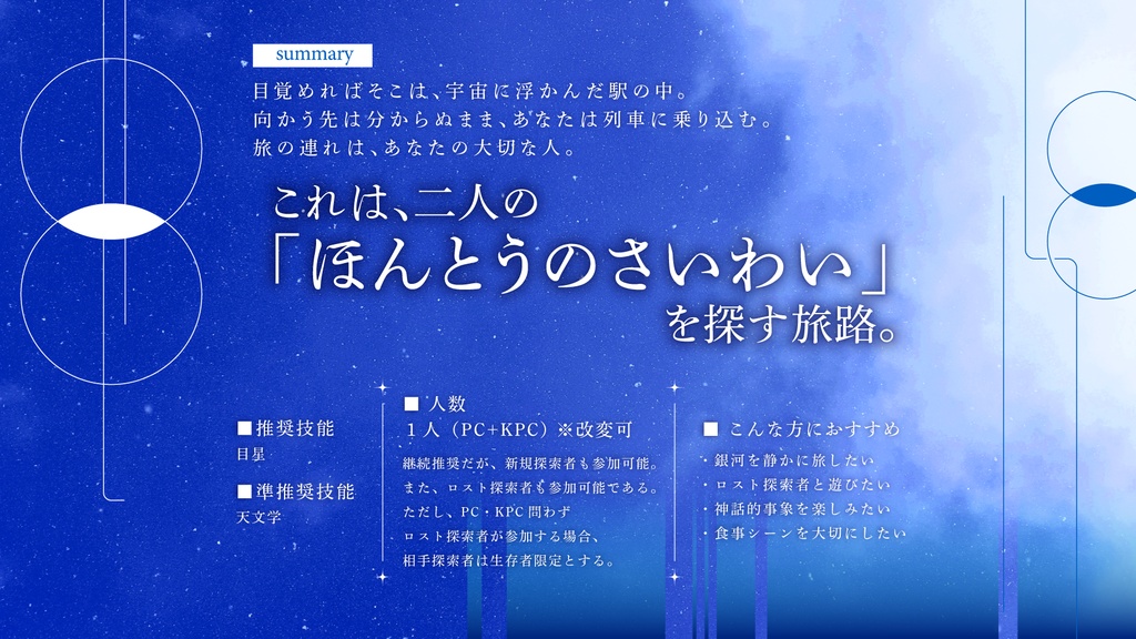 行き先は、白紙につき。【クトゥルフ神話TRPG/6版】