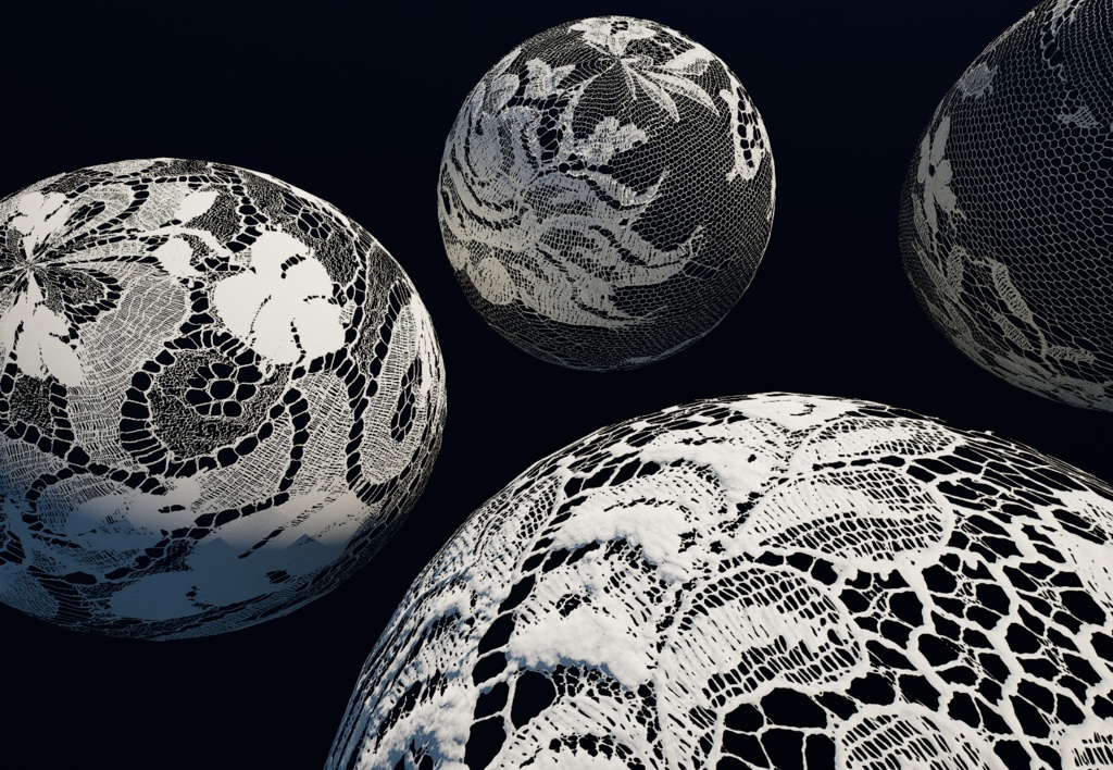 【５個種類セット】【４１カラー】４K レーステクスチャ【セットA】　【5TexturePiece Set】４K Lace Fabric Textures