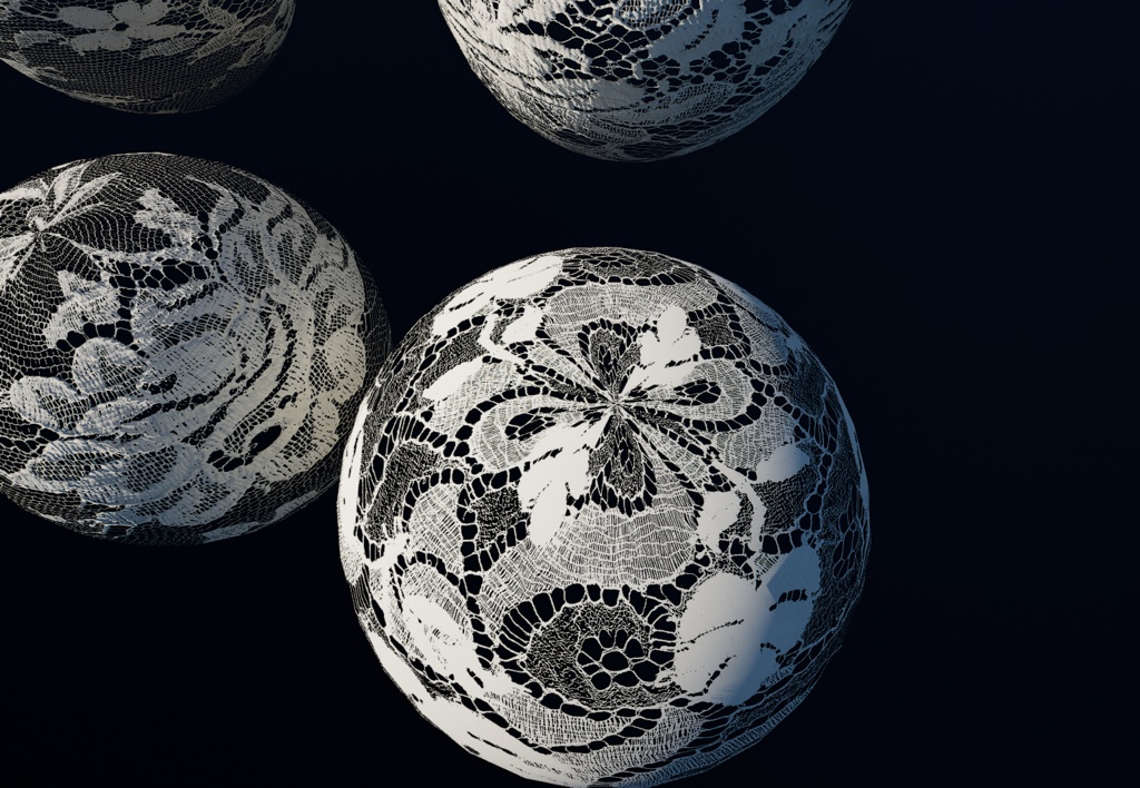 【5個種類セット】【41カラー】4K レーステクスチャ【セットA】 【5TexturePiece Set】4K Lace Fabric Textures