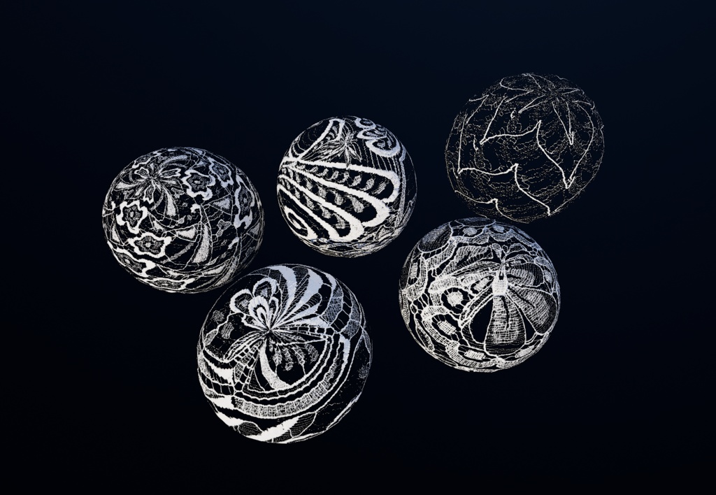 【5種類セット】4K レーステクスチャ【セットB】 【5-Piece Set】4K Lace Fabric Textures