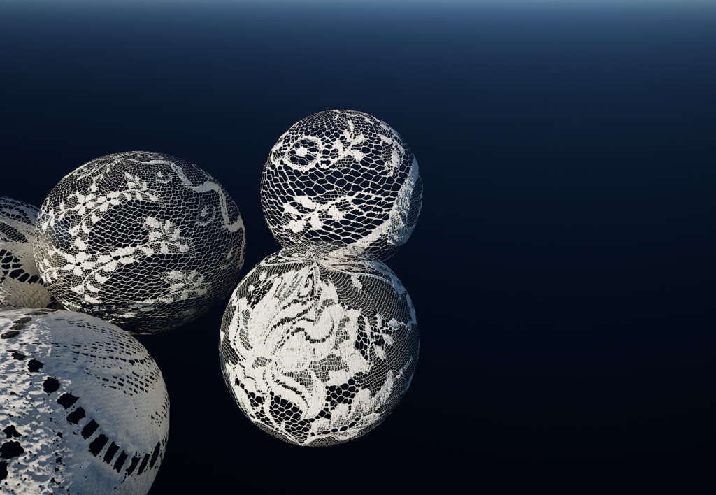 【5種類レースセット】4K レース テクスチャ【セットC】 【5-Piece Set】4K Lace Fabric Textures