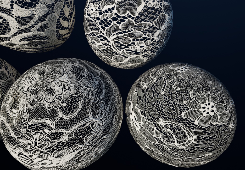 【5個セット】4K レーステクスチャ【セットE】【5-Piece Set】4K Lace Fabric Textures