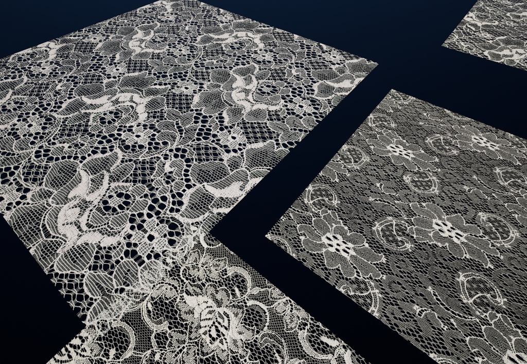 【5個セット】4K レーステクスチャ【セットE】【5-Piece Set】4K Lace Fabric Textures