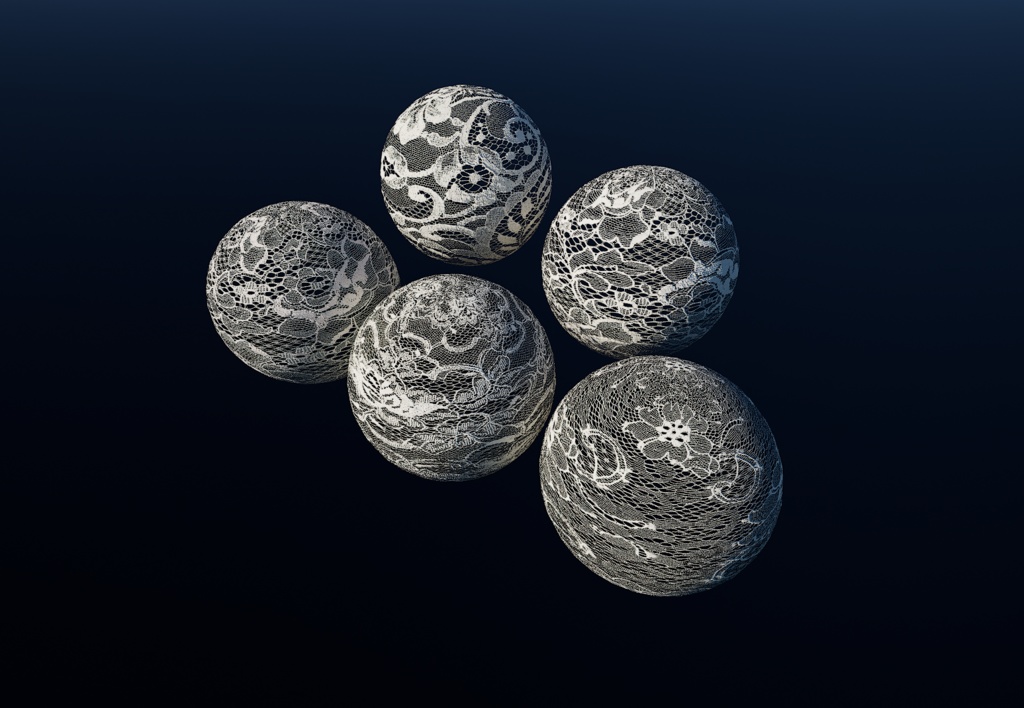 【5個セット】4K レーステクスチャ【セットE】【5-Piece Set】4K Lace Fabric Textures