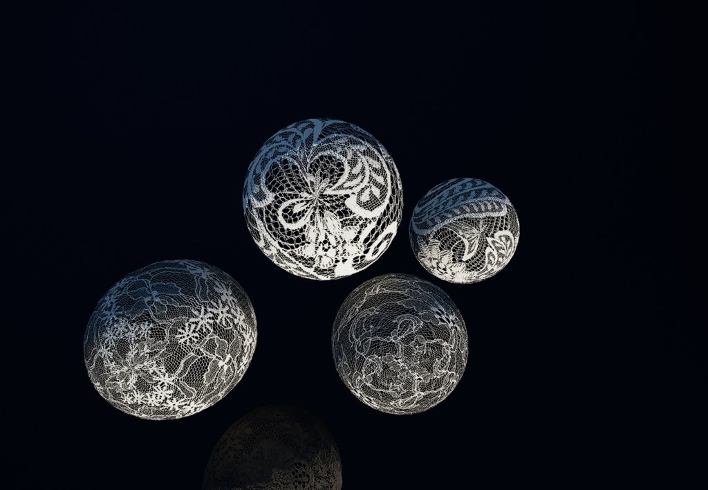 【5種類セット】4K レーステクスチャ【セットF】 【5-Piece Set】4K Lace Fabric PBR Textures