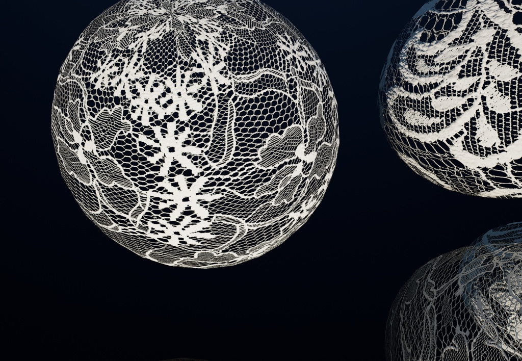 【5種類セット】4K レーステクスチャ【セットF】 【5-Piece Set】4K Lace Fabric PBR Textures