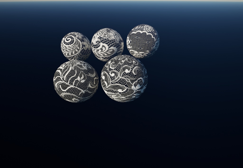 【5個セット】4K レースPBRテクスチャ【セットG】 【5-Piece Set】4K Lace Fabric PBR Textures