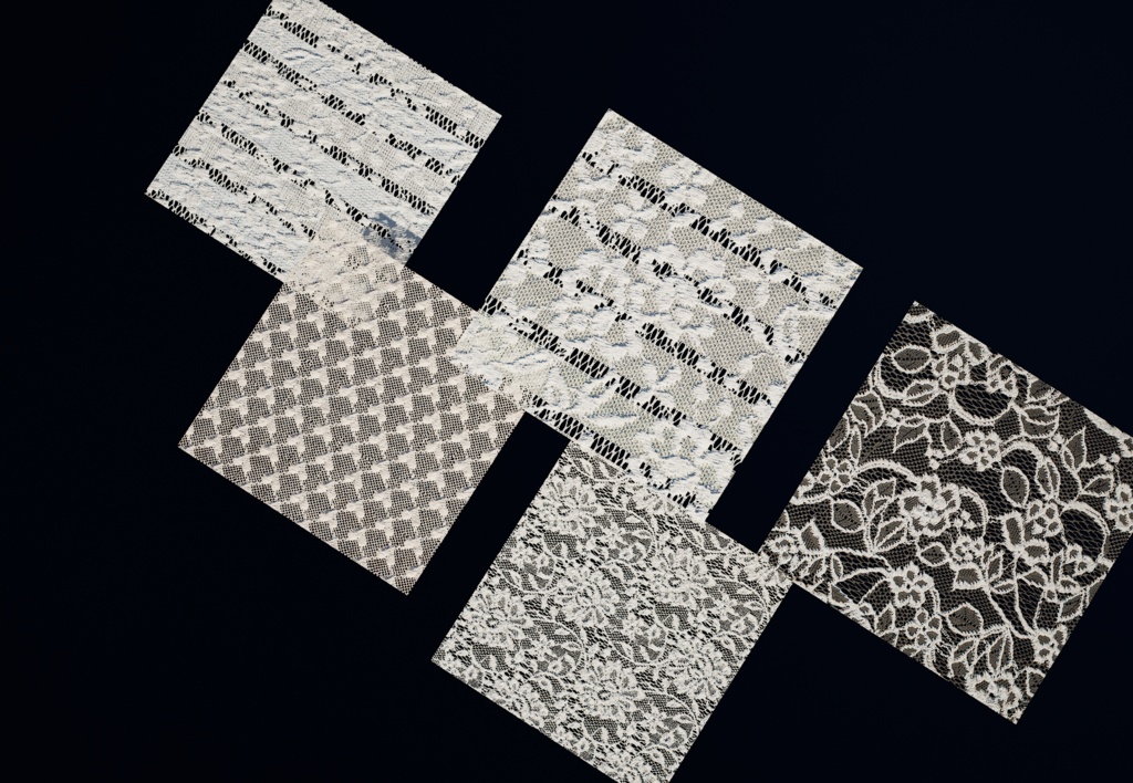 【5個セット】4KレースPBRテクスチャ【セットN】 【5-Piece Set】4K Lace Fabric Textures